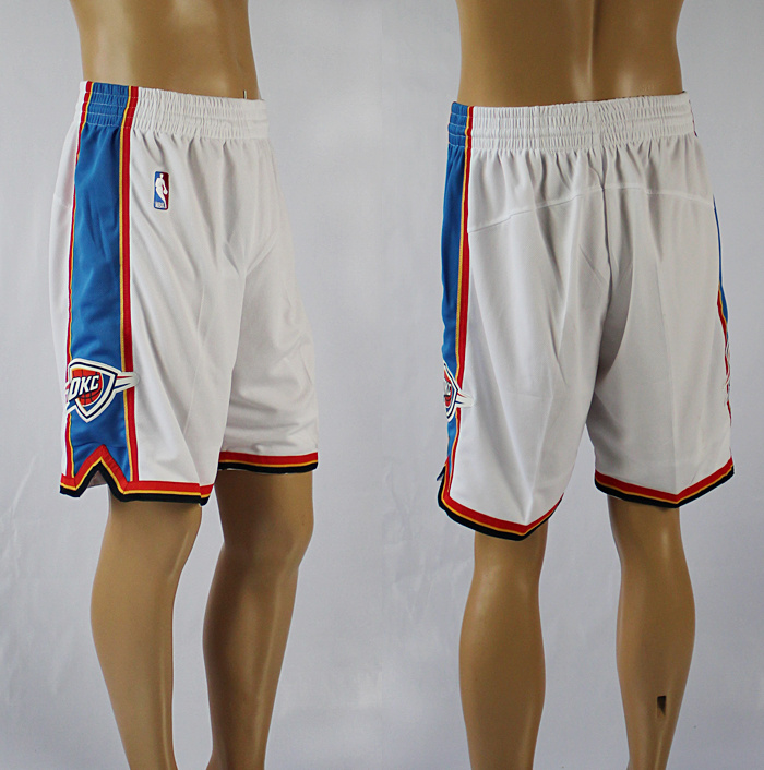  NBA Oklahoma City Thunder New Revolution 30 White Shorts